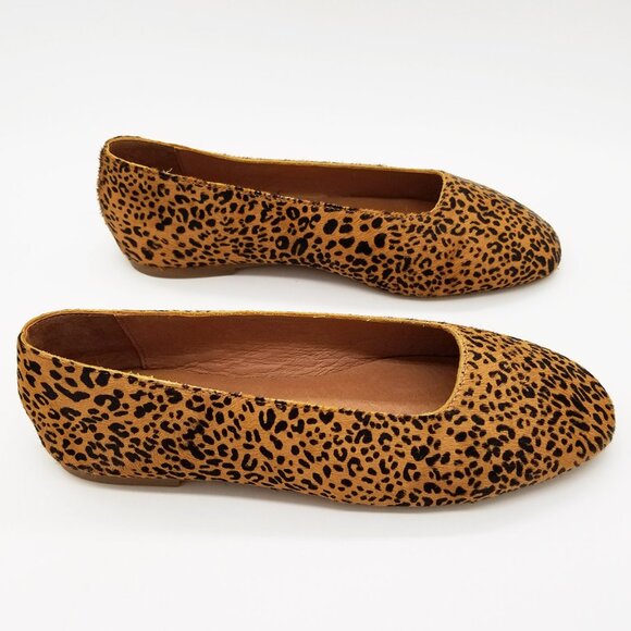 NEW Madewell The Cory Flat in Leopard Calf Hair Desert Dune Multi Size 6 $118 - Picture 7 of 16